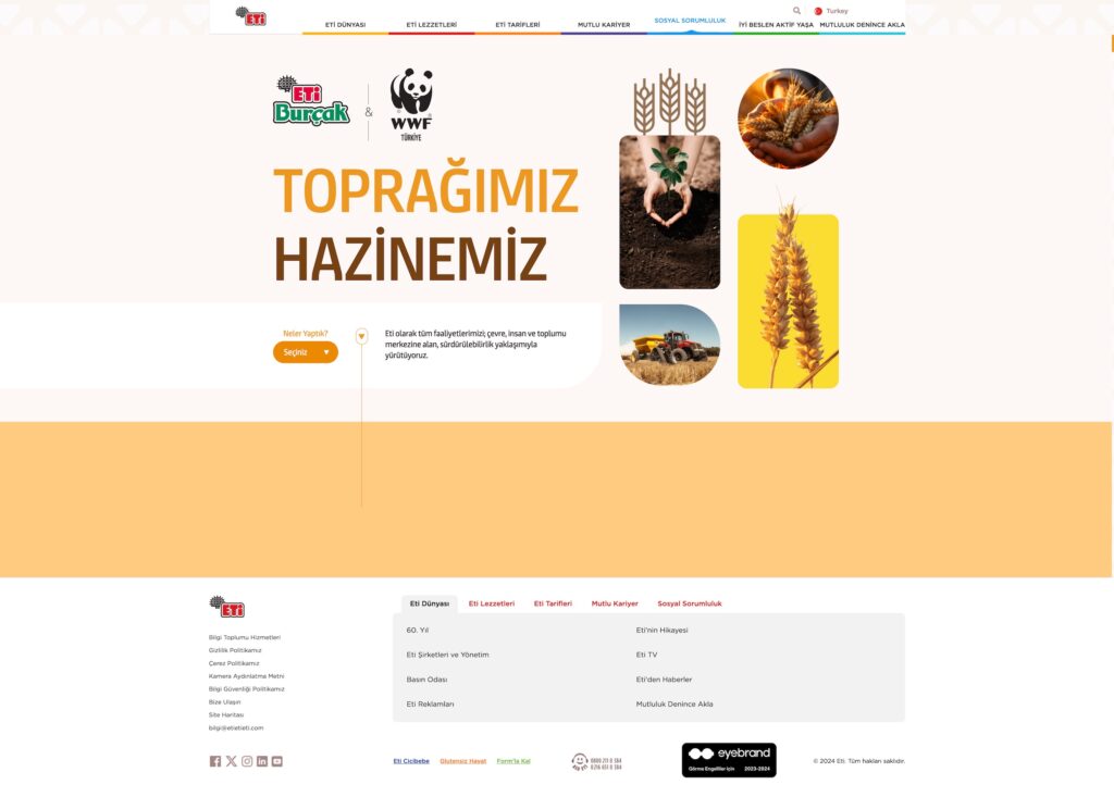 Sustainable agriculture partnership between ETI and WWF Turkey.